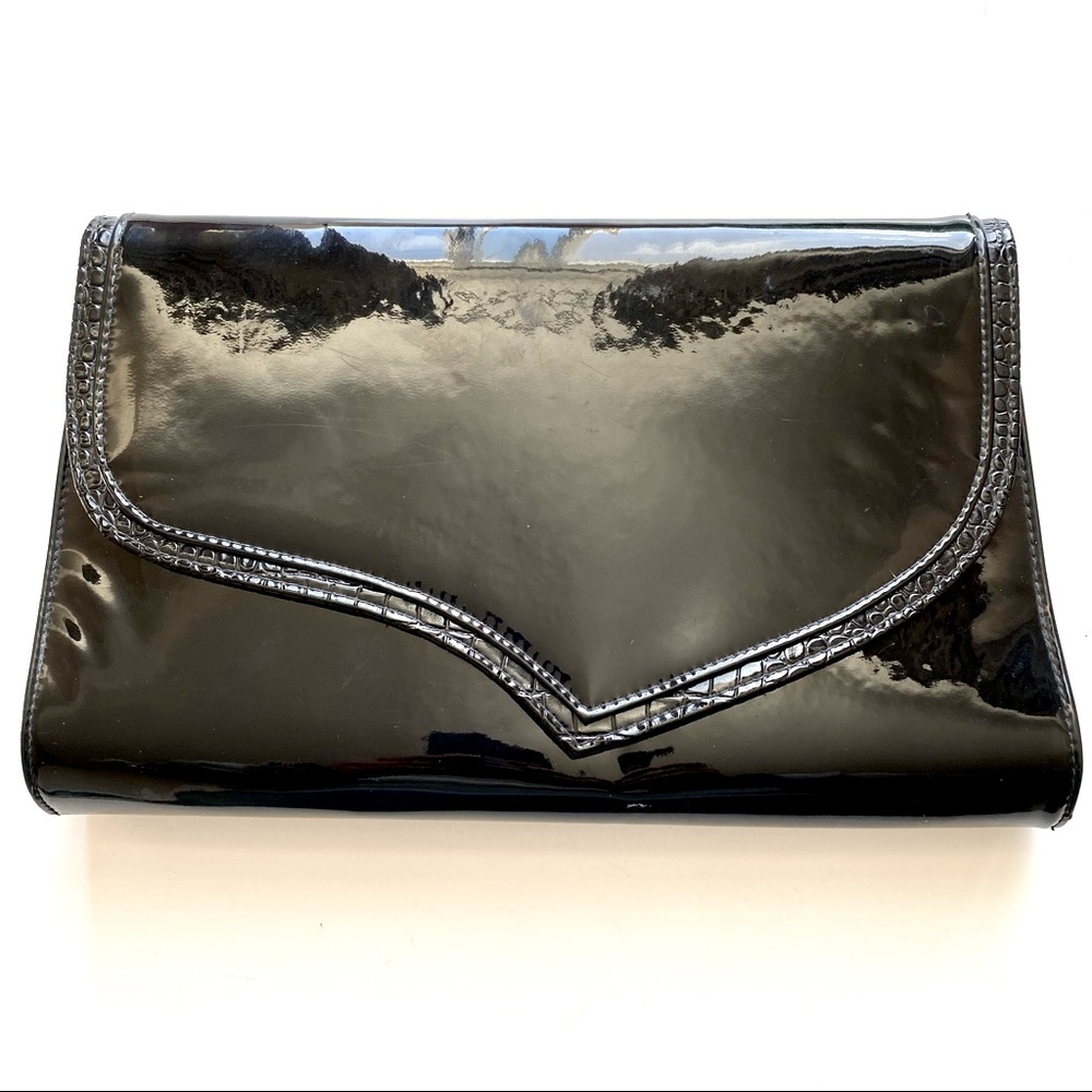 80’s Cabrelli Patent Leather Clutch - Black